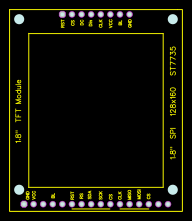 LCD TFT 1,8 SPI 128X160 ST7735S Resources - EasyEDA
