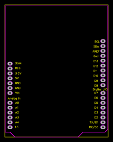 Arduino UNO R3 Footprint Resources - EasyEDA