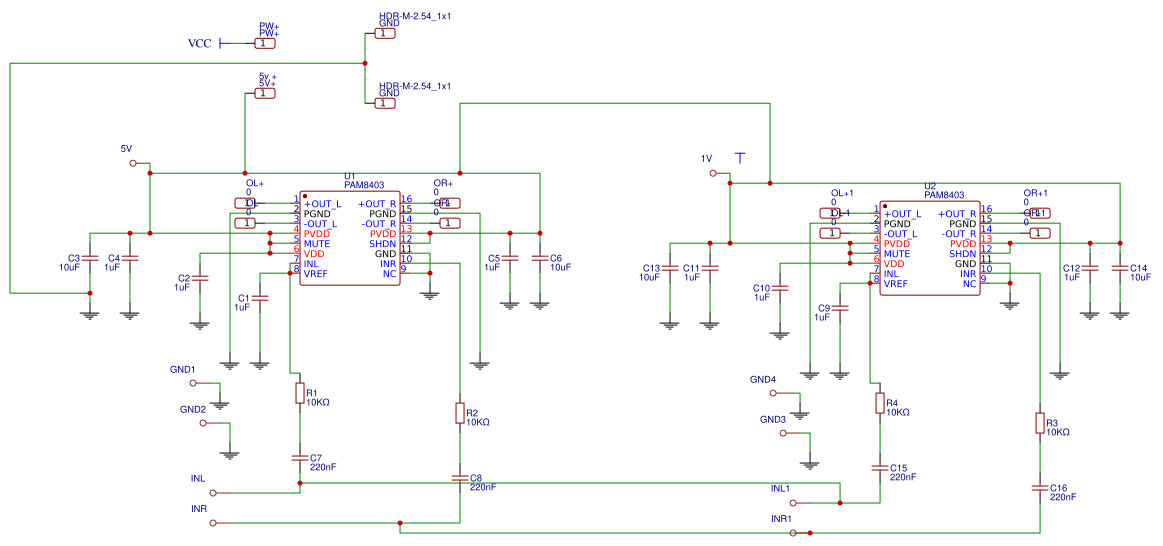 Pam8403 Module Easyeda pam8403 Stereo Amplifier Resources - EasyEDA