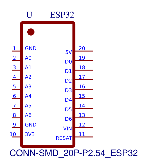 CONN-SMD_20P-P2.54_ESP32 Resources - EasyEDA