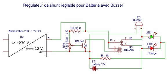 Régulateur de shunt réglable pour Batterie avec Buzzer Resources - EasyEDA