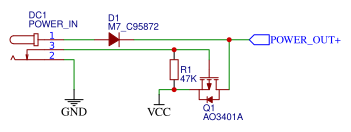 Power Input Block (DC jack → diode → cap) Resources - EasyEDA