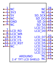 DISPLAY, ARDUINO 2.4 TFT LCD SHIELD Resources - EasyEDA