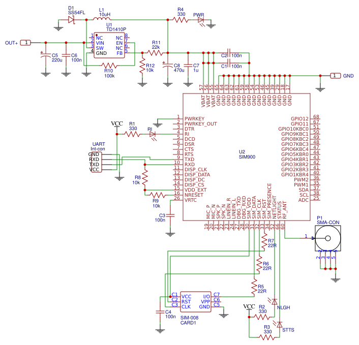 Gsm Module Layout GSM module Resources - EasyEDA