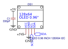 OLED 0.96 IN - 128X64 - I2C COPY Resources - EasyEDA