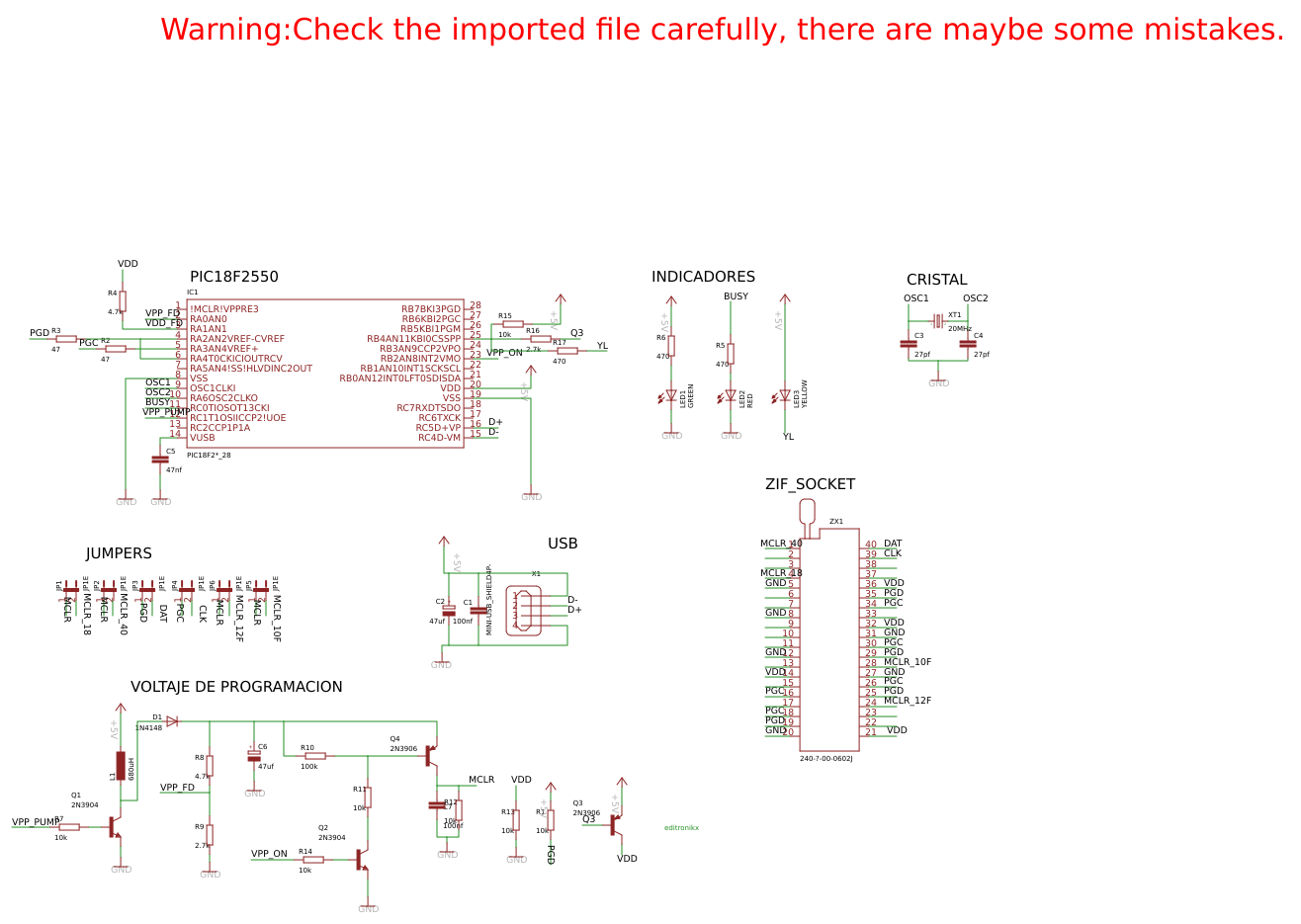 PICkit 2 Schematic Resources - EasyEDA