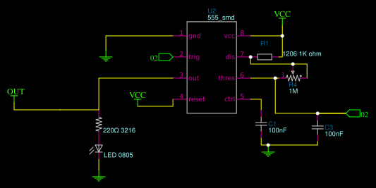 555 Astable multivibrator SMD Resources - EasyEDA