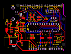 Simplified Arduino Uno Module PCB Module Resources - EasyEDA