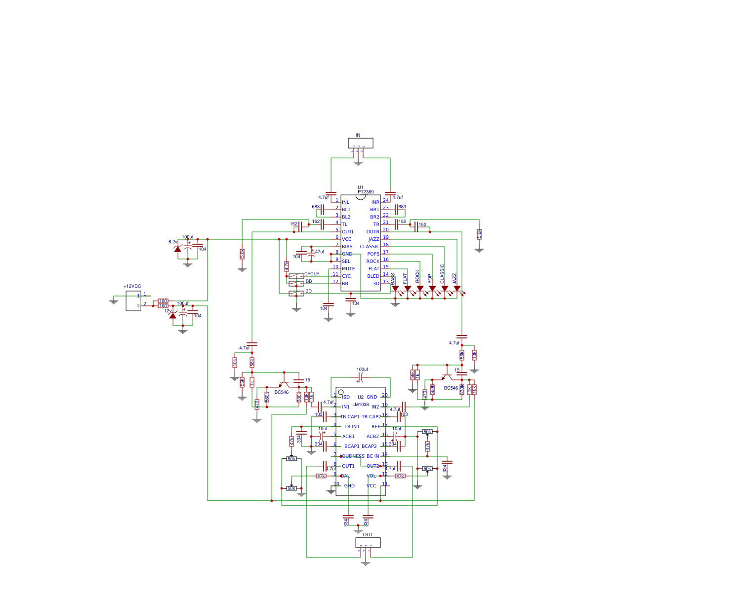 PCB_PT2389 Equalizer Resources - EasyEDA