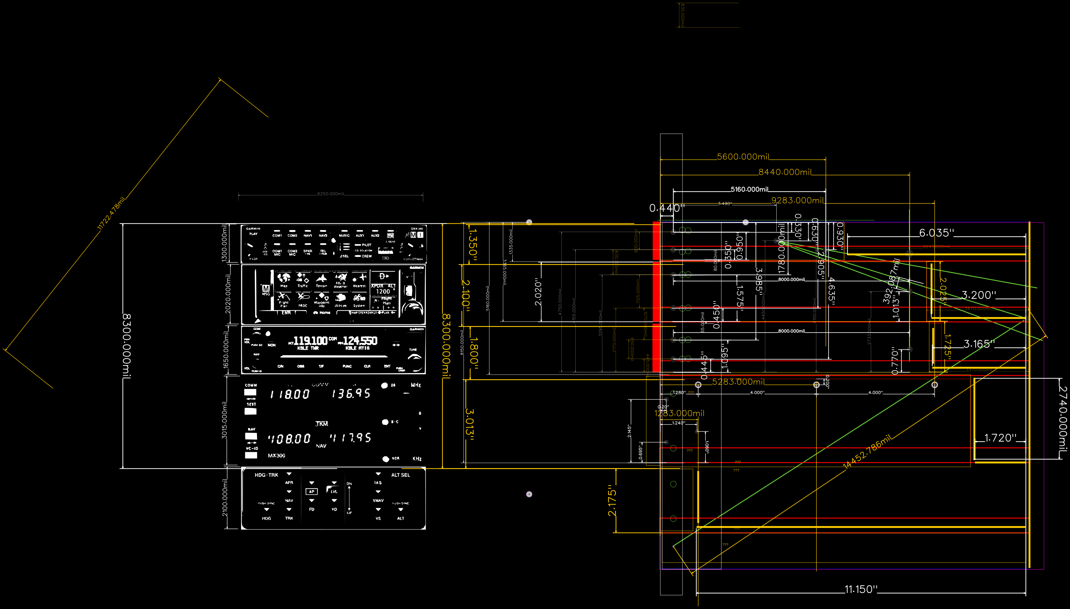 Radio Stack Panel Layout RADIO STACK SIDE VIEW adjusted for production Resources - EasyEDA