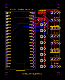 Rumbled Components Robot Rumble PCB Version 3 Resources - EasyEDA