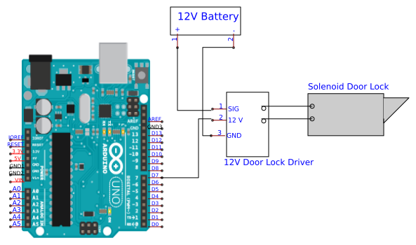 12v Arduino Lock door_lock with 12V door lock driver Resources - EasyEDA