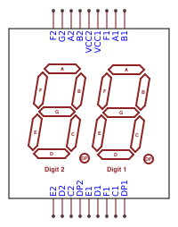 7 segment display (2 digits) Resources - EasyEDA
