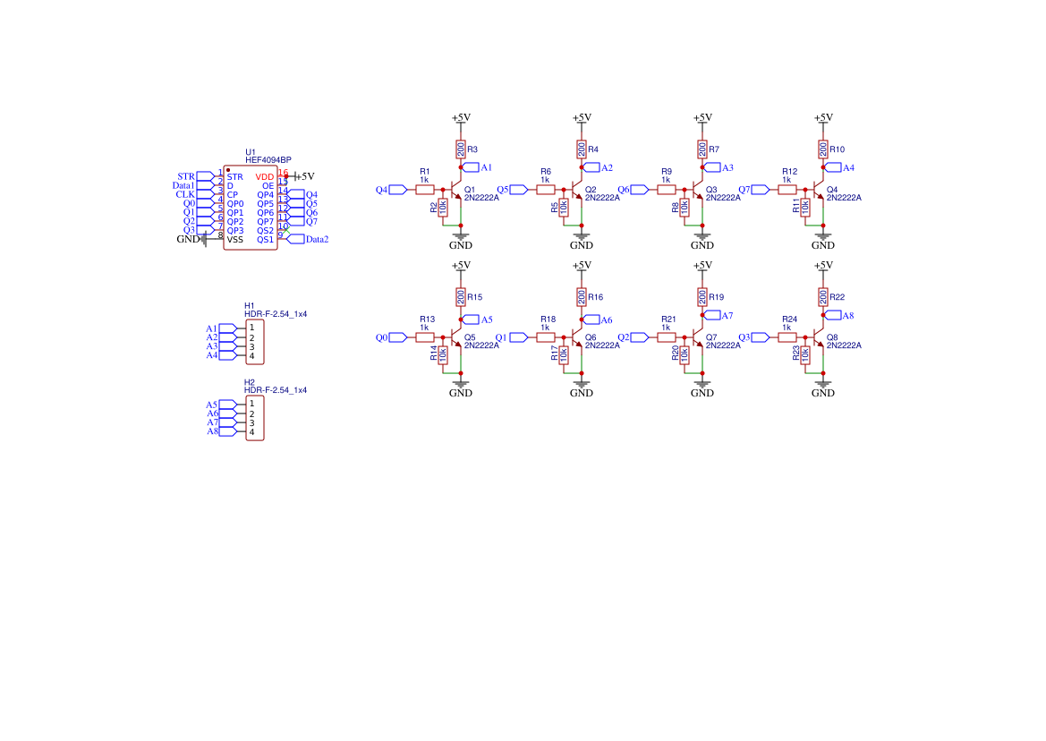 HEF4094 Ne2222A collector output Resources - EasyEDA