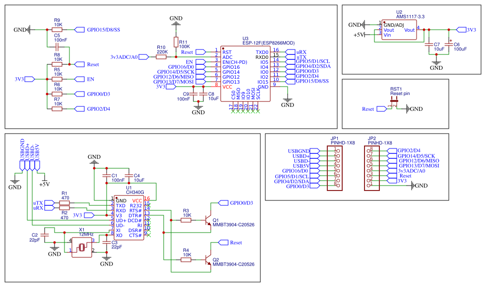 ESP12FProgrammer Resources - EasyEDA