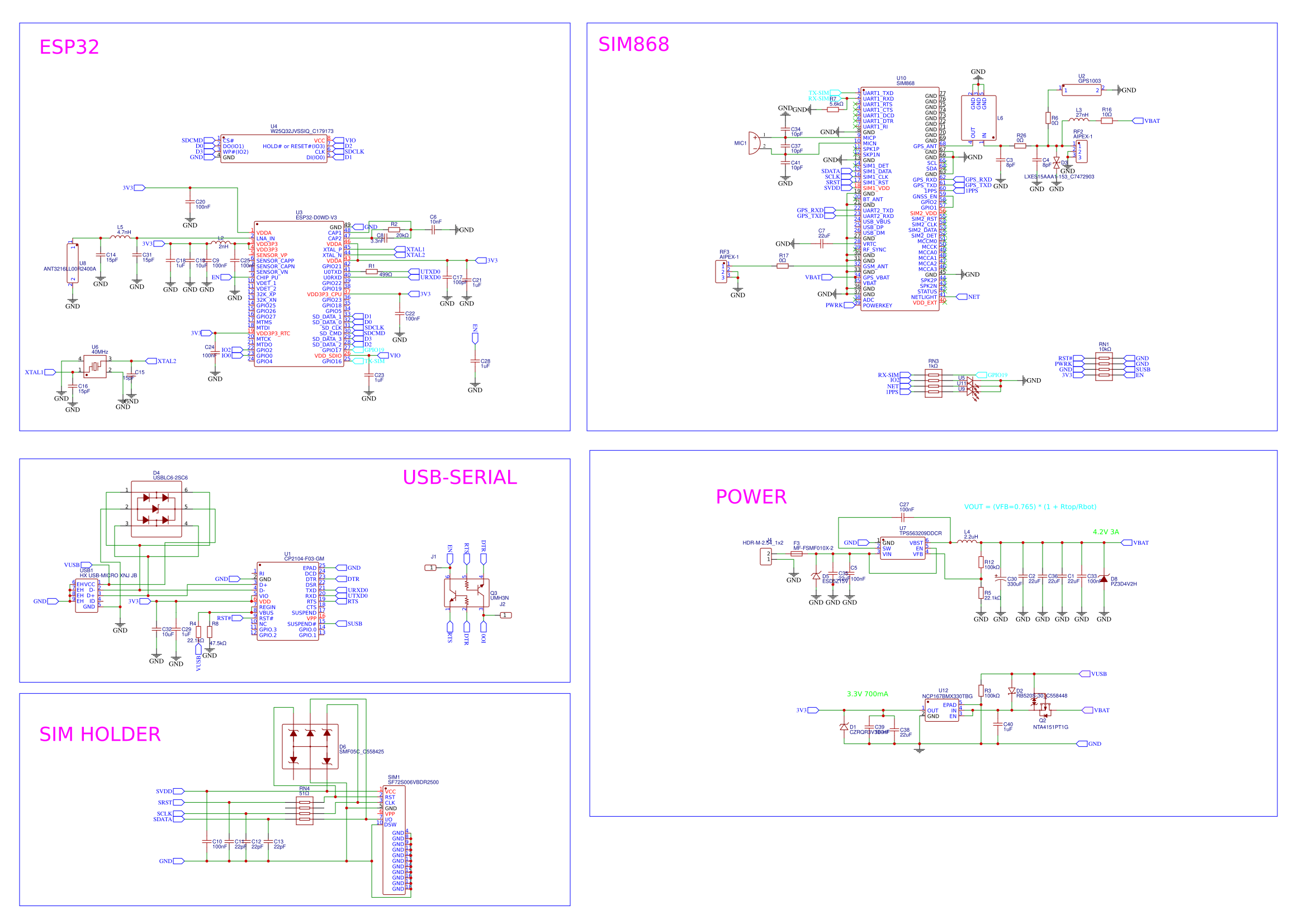 SIM868-ESP32-D0WD-V3-UART-USB Resources - EasyEDA