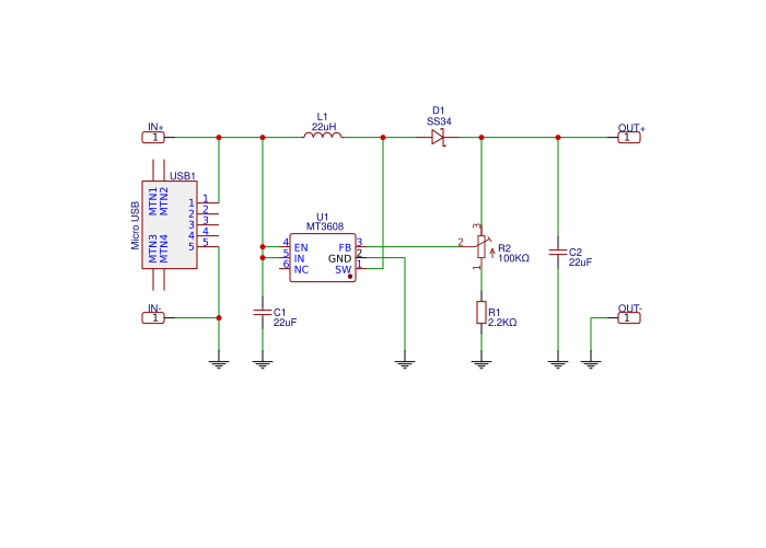 MT3608 with MicroUSB Resources - EasyEDA