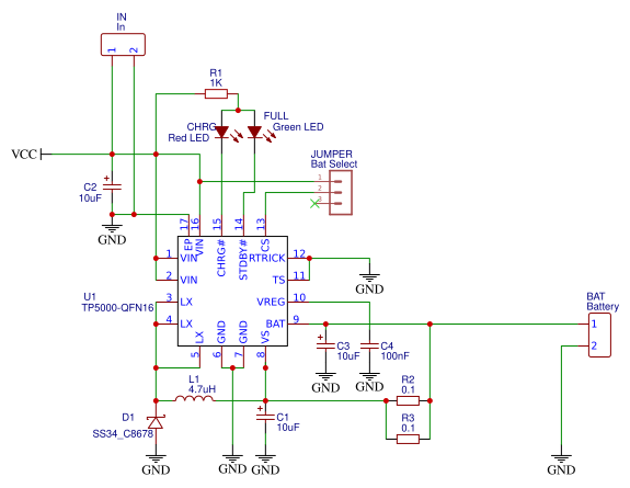 Charging Management Tp5000 1a 2a Power Module Board Resources - EasyEDA