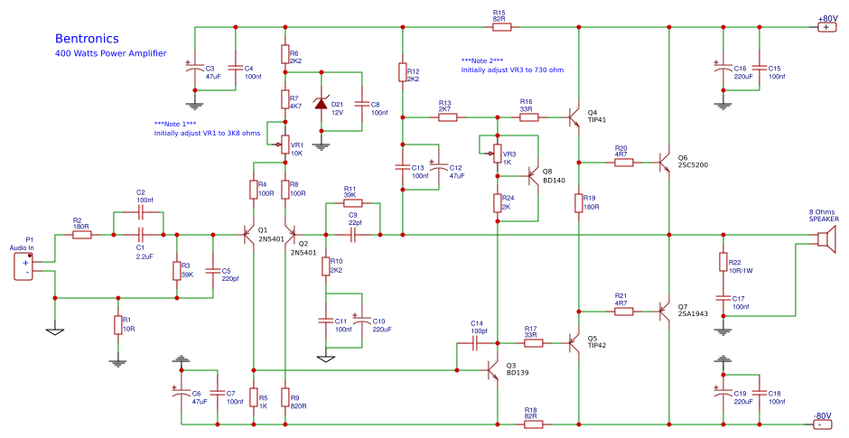 400 Watts Power Amplifier Resources - EasyEDA