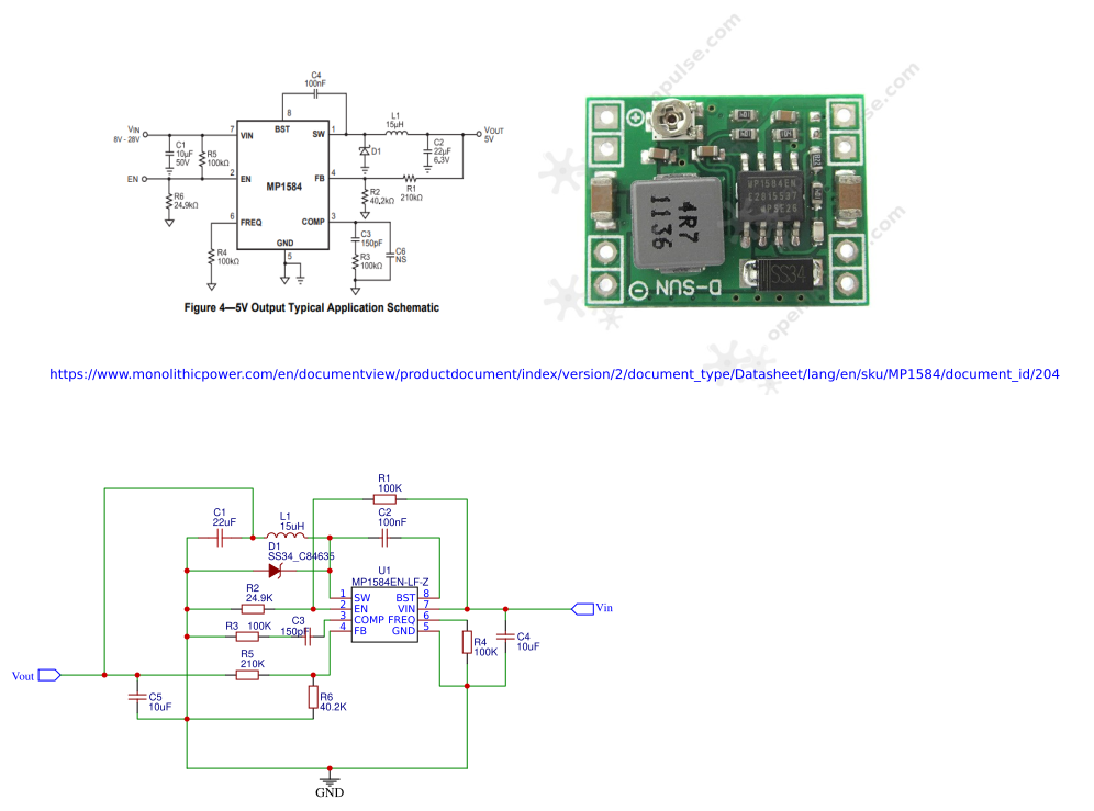 MP1584EN DC-DC Step down 3.3v Resources - EasyEDA