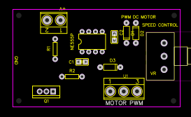 DC Motor Speed Controller PCB NE555 Resources - EasyEDA
