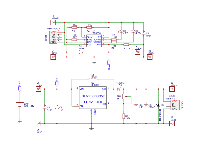 Power Bank PCB Circuit copy Resources - EasyEDA