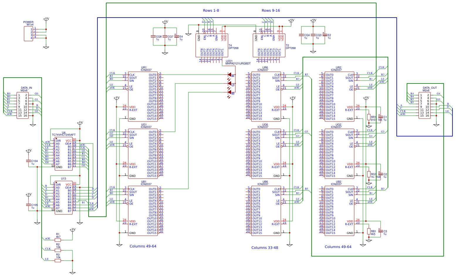 The module is labeled P4-256X128-2121 Resources - EasyEDA