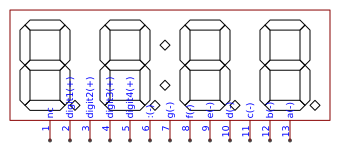 Microwave 4 Digit Common Anode 7 Segment Display Clock Resources - EasyEDA