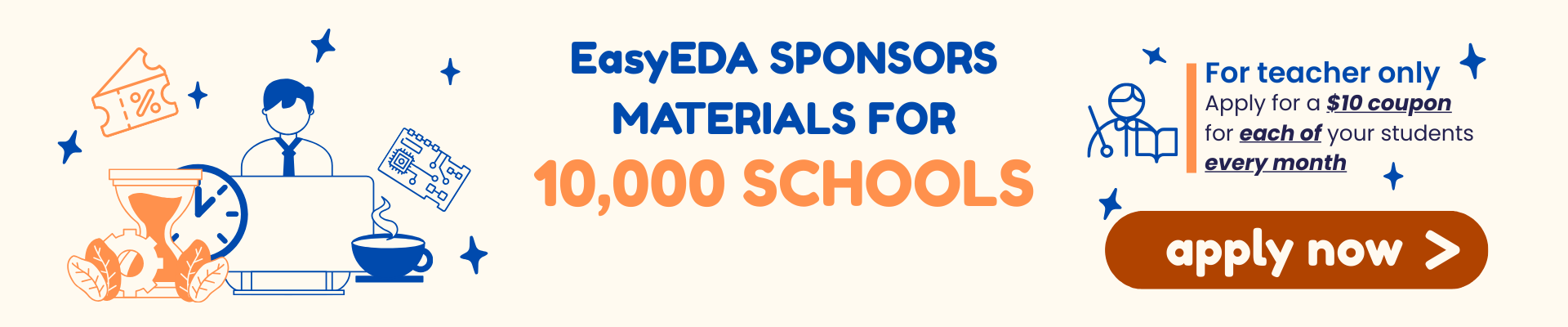 EasyEDA SPONSORS MATERIALS FOR 10,000 SCHOOLS