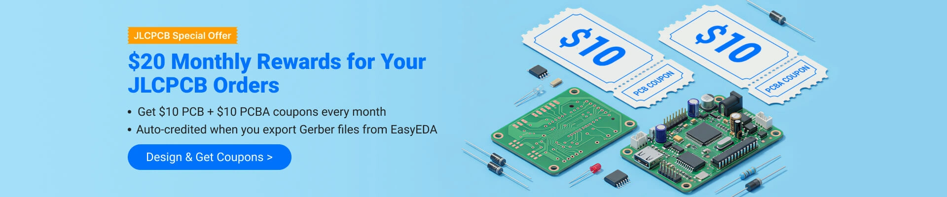 JLCPCB&EasyEDA coupon