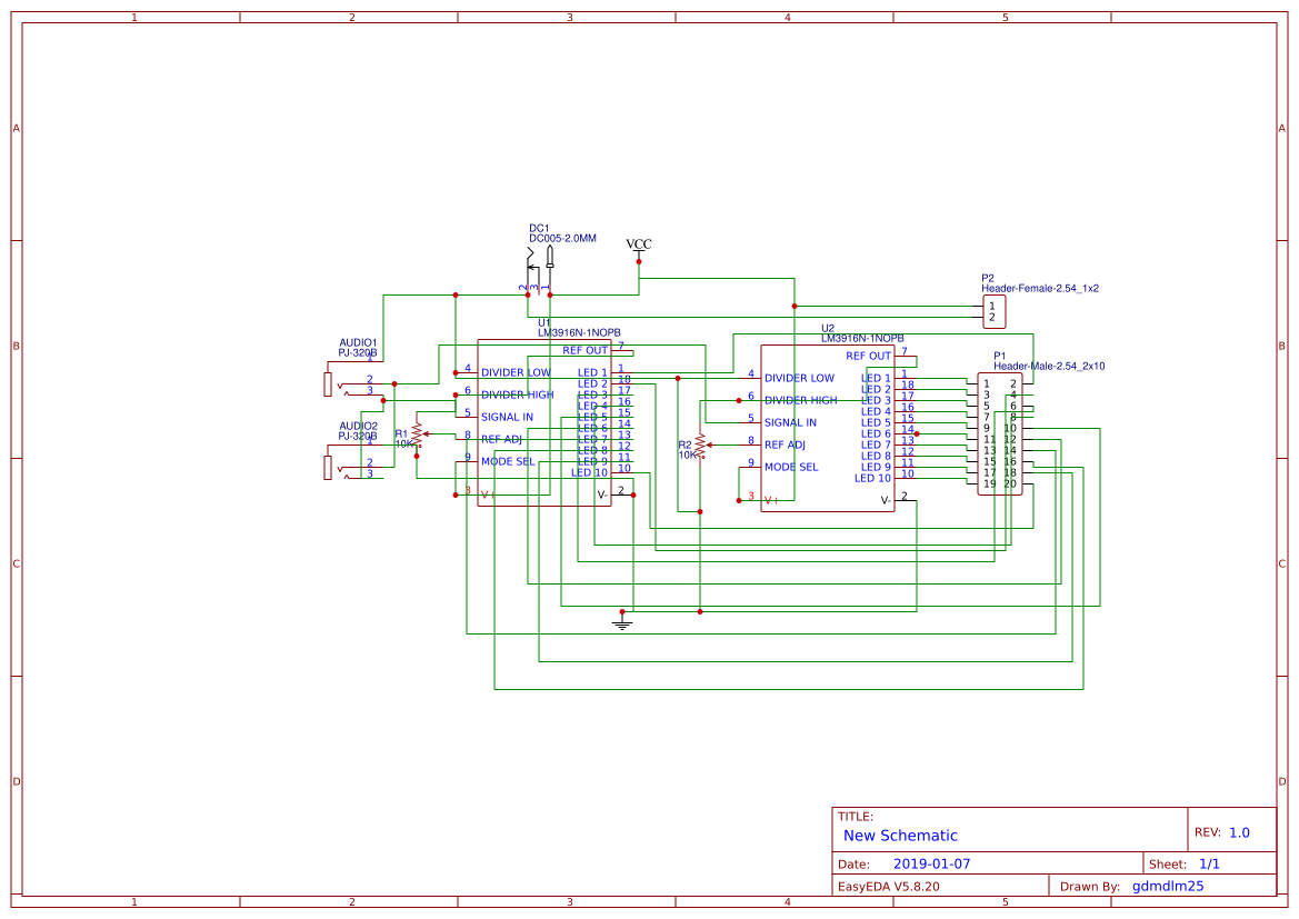 Stereo VU Meter Part 1 - EasyEDA open source hardware lab