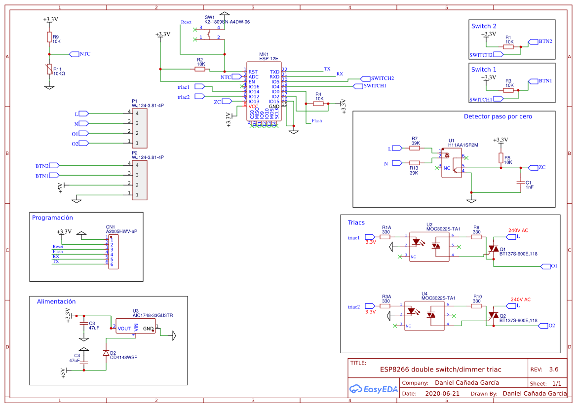ESP8266 Dimmer EasyEDA