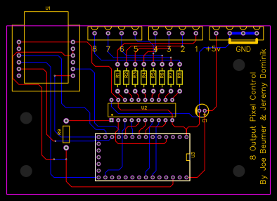 8 output pixel control V1 - EasyEDA open source hardware lab