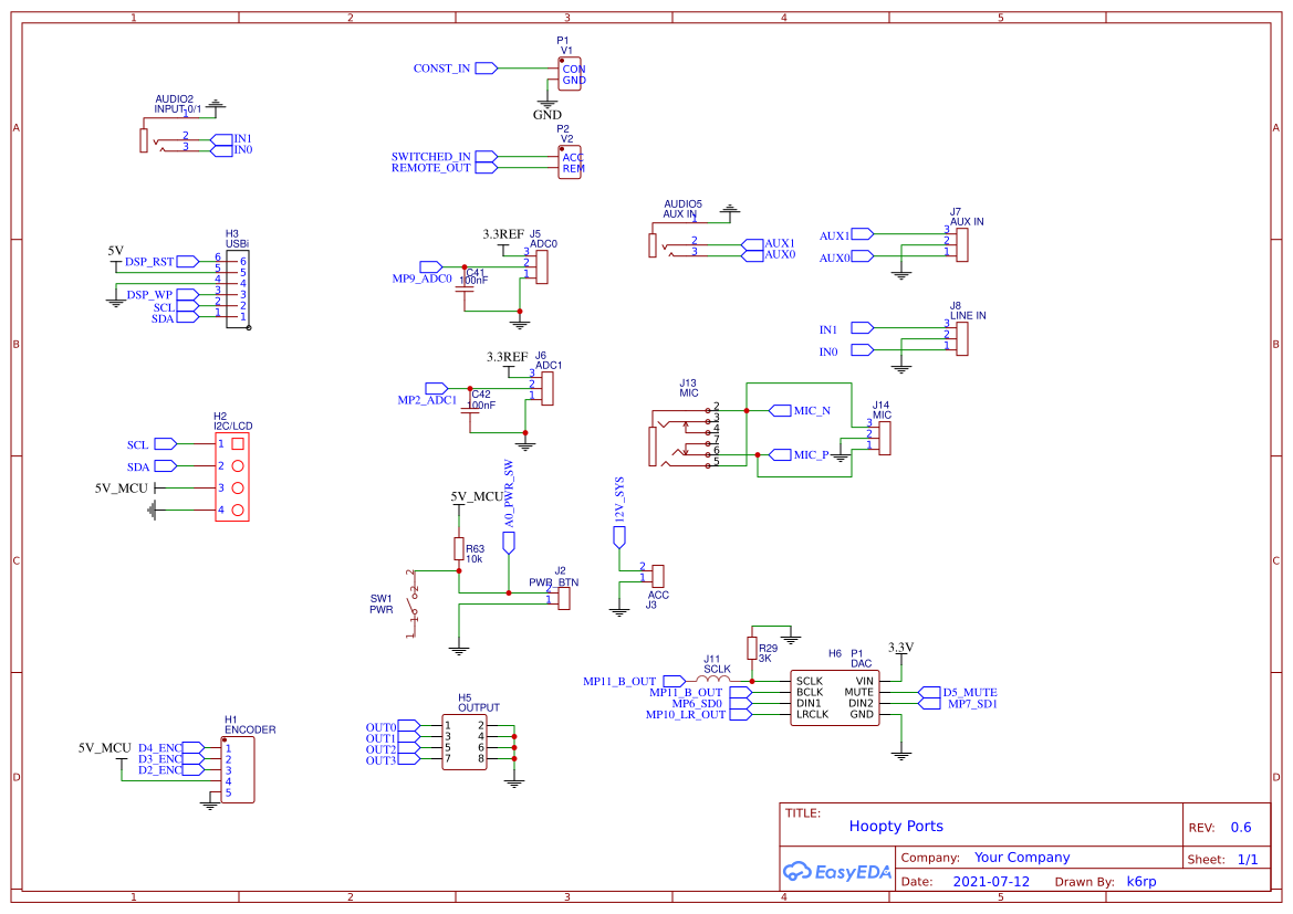 HooptyDSP 0.7c - EasyEDA open source hardware lab