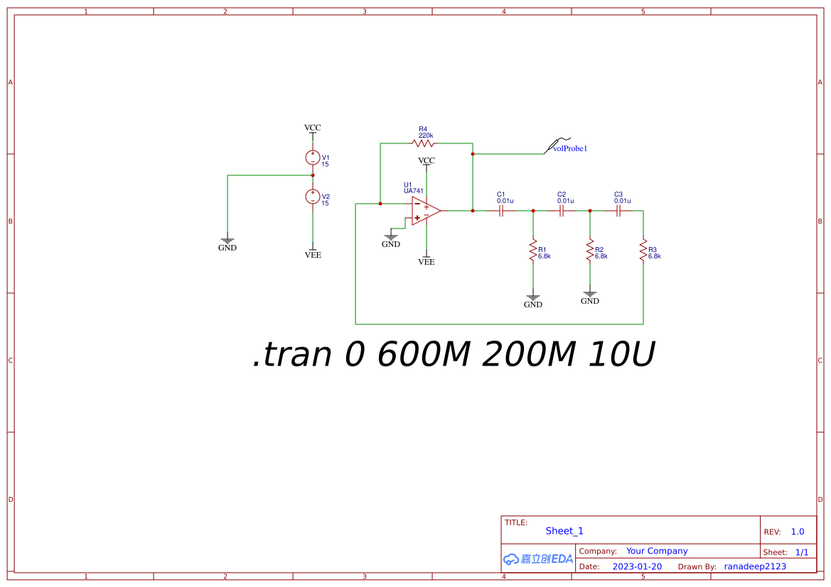 RC phase shift OSHWLab
