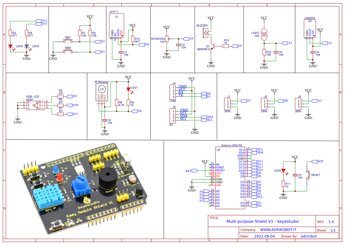Multi-purpose Shield V1 - EasyEDA open source hardware lab