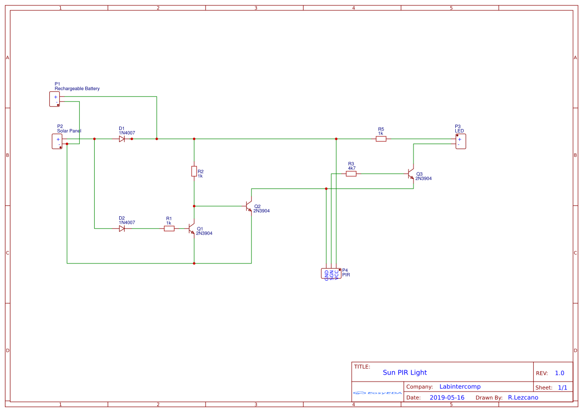 SUN LIGHT Rechargeable WITH PIR - OSHWLab