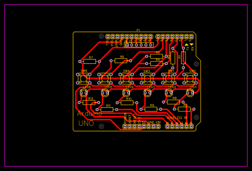 Arduino UNO outputs Shield Layout - OSHWLab