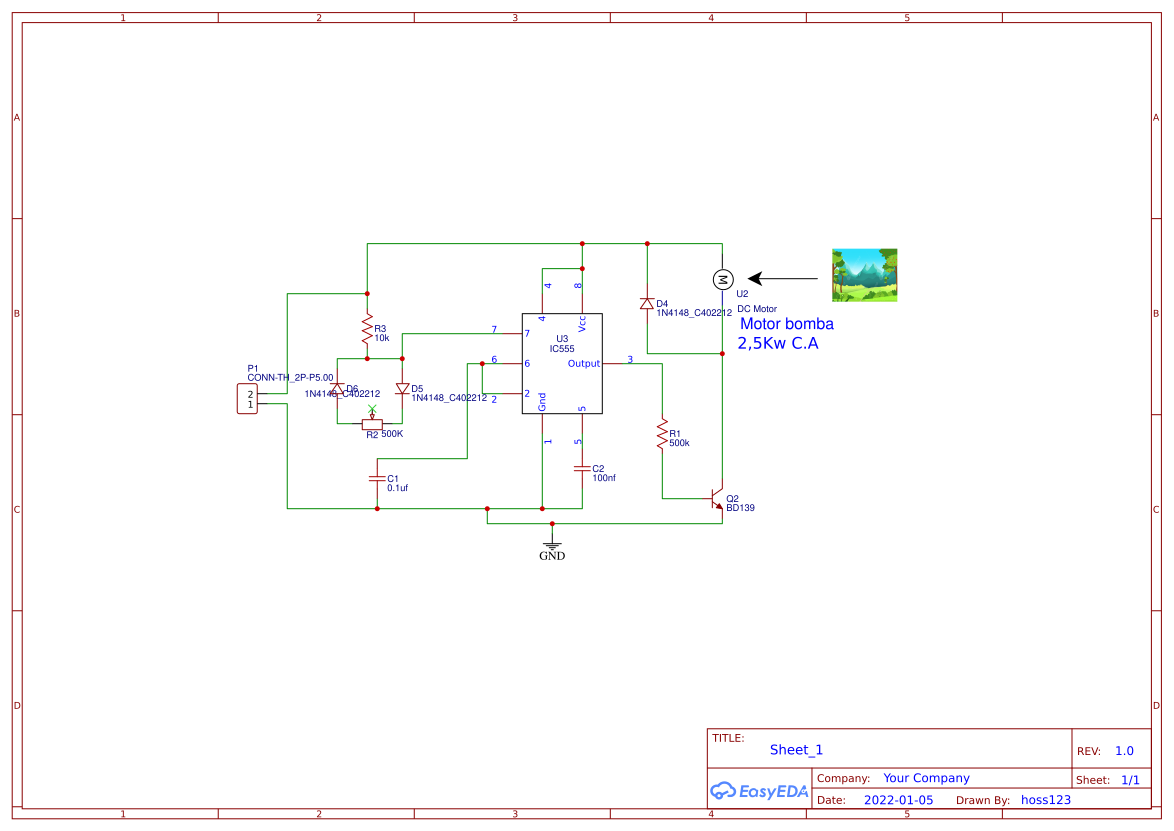 ic 555 ควบคุมมอเตอร์ - EasyEDA open source hardware lab