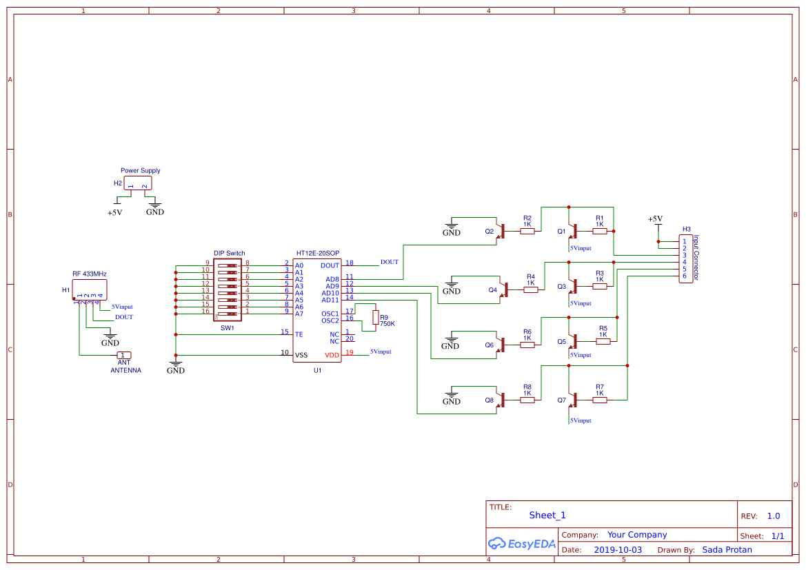 RF_434_Transmitter EasyEDA open source hardware lab