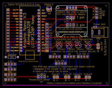 Arduino Nano controller with transistor - EasyEDA open source hardware lab