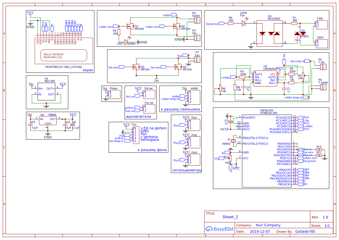 solder station EasyEDA open source hardware lab