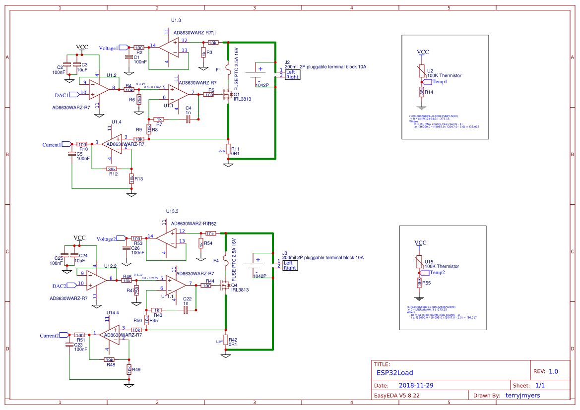 ESP32 Electronic Load - EasyEDA open source hardware lab