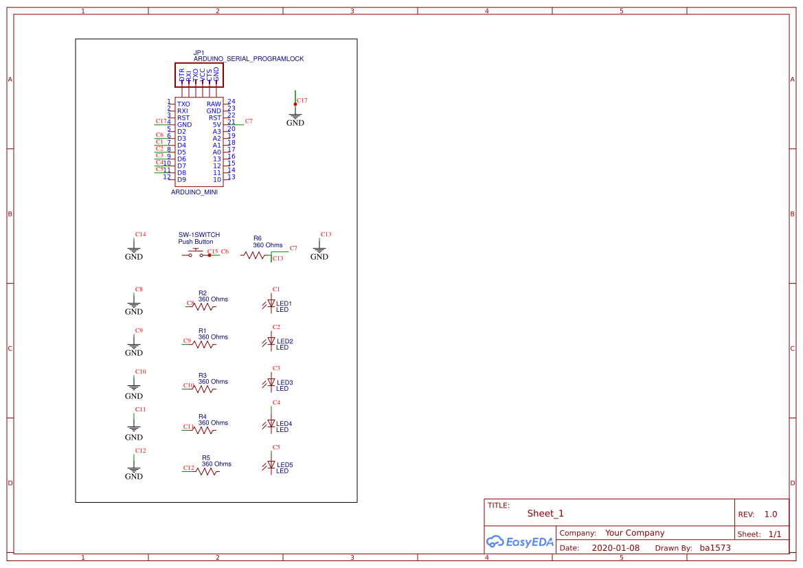 Bike Light Circuit EasyEDA open source hardware lab