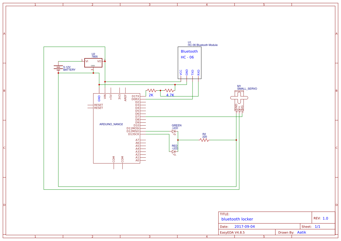 bluetooth locker - EasyEDA open source hardware lab