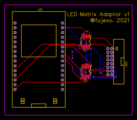 LED Matrix Adaptor - EasyEDA open source hardware lab