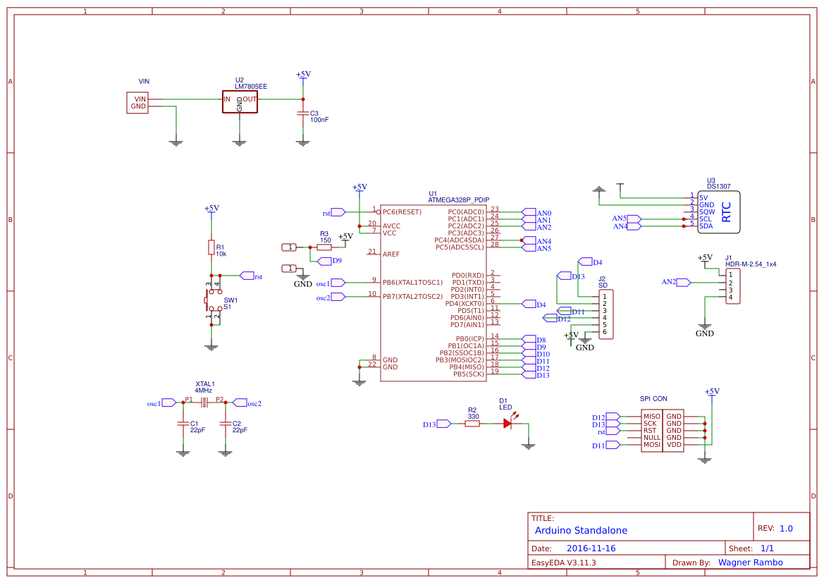 Arduino Standalone v2 - EasyEDA open source hardware lab