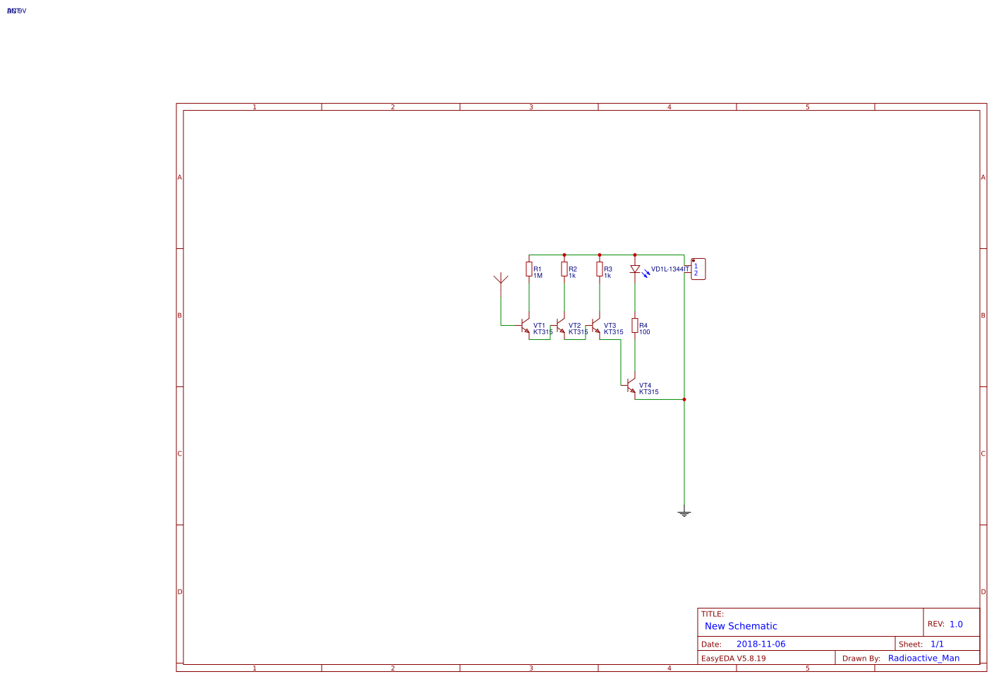 Схема детектора скрытой проводки - (Radioactive_Man) - EasyEDA open ...