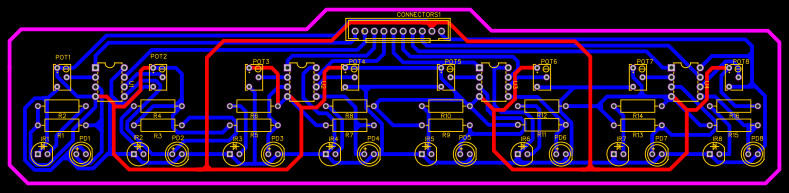 8 channel IR Array - OSHWLab