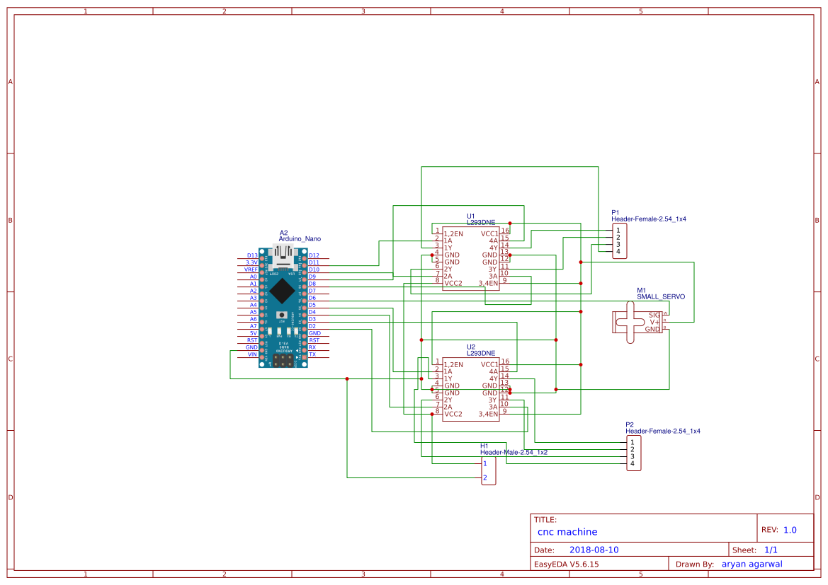 cnc machine by stepper motor and arduino - EasyEDA open source hardware lab